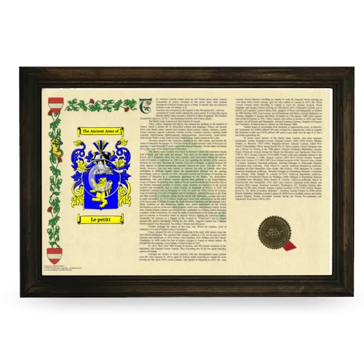 Le petitt Armorial Landscape Framed - Brown